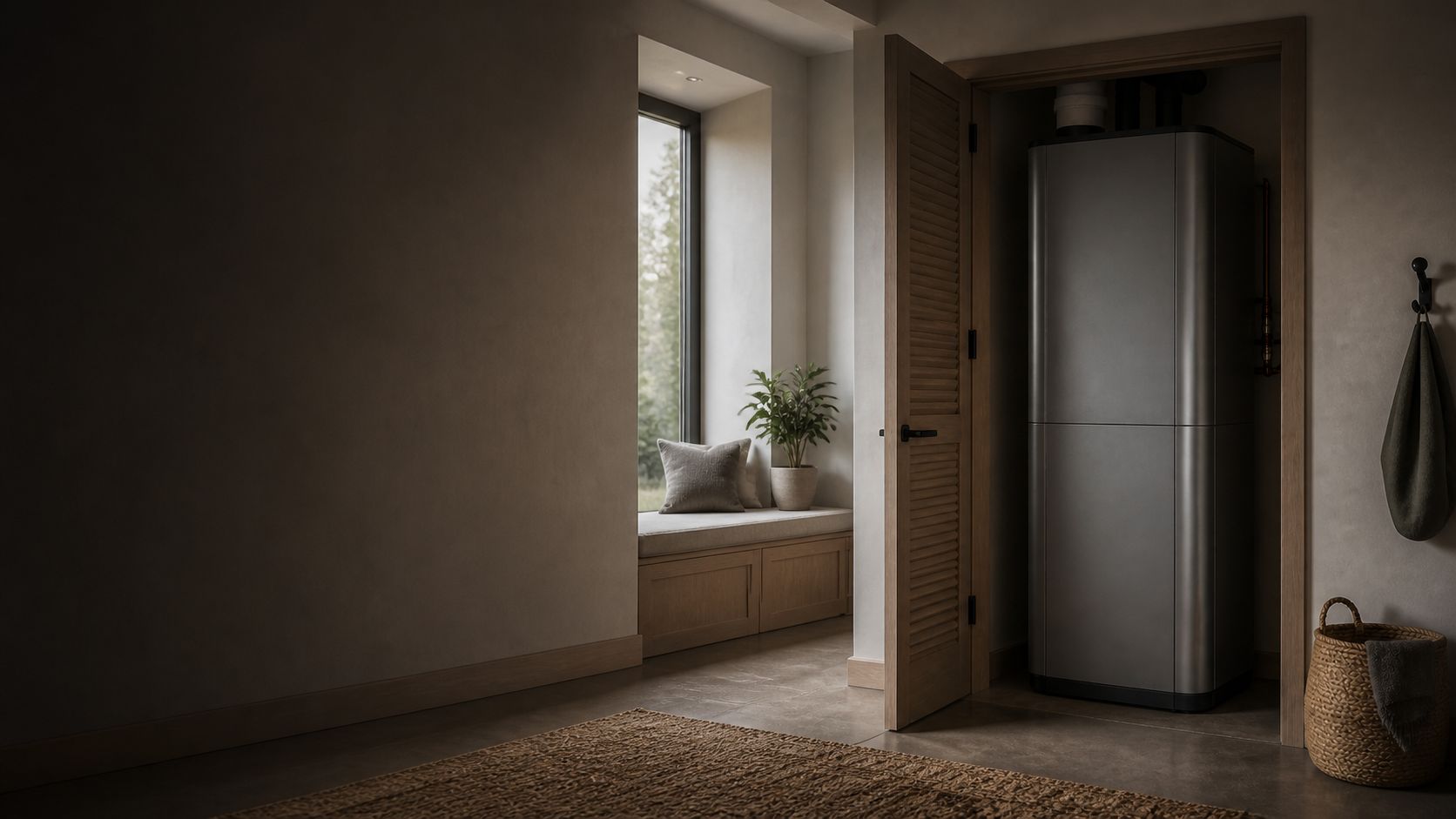 Ambino integrated home climate platform in a modern utility space